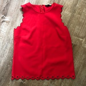 Size 6 scallop detail JCrew top